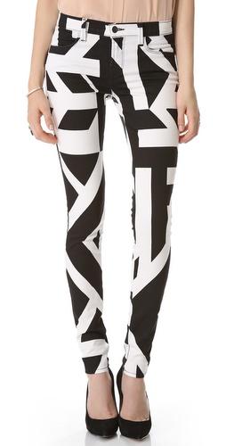 J Brand 620 Black and White Jeans
