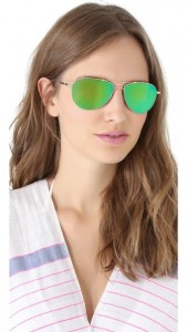 Oliver Peoples Benedict Mirrored Sunglasses Green Blue