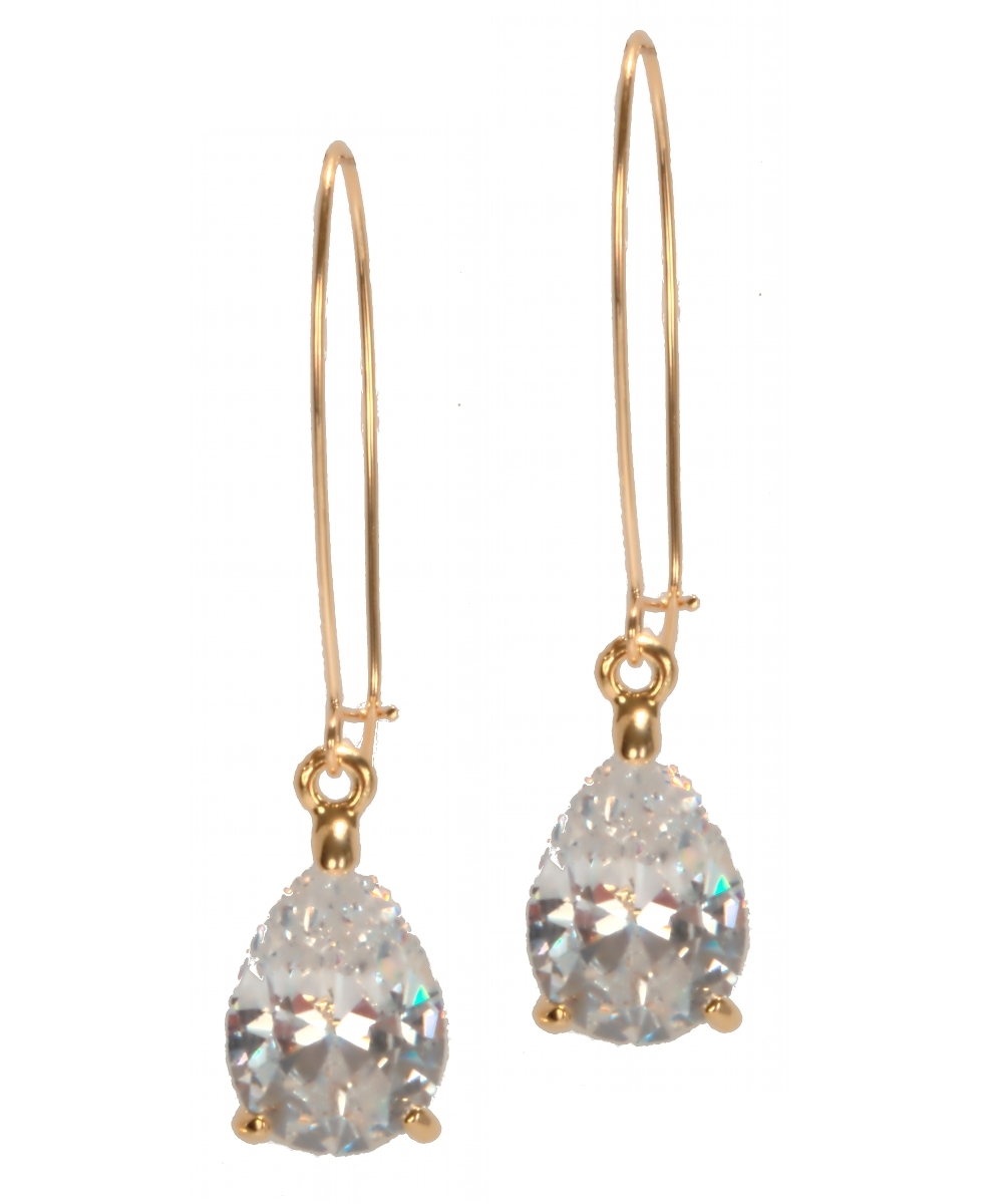 celebrity studded crystal drop earrings