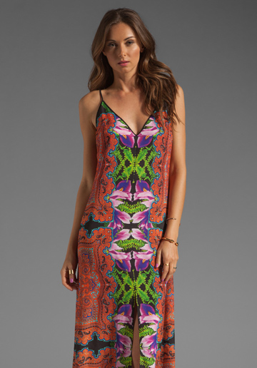 Clover Canyon Orchid Print Maxi Dress