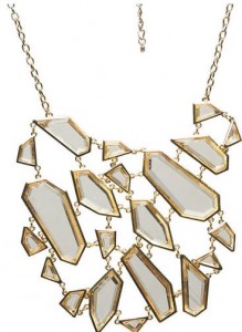 Crystal and Gold Statement Necklace
