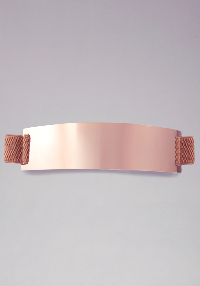 Metal Plate Strecth Belt by Bebe