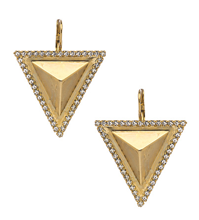 Janis By Janis Savitt Crystal Pyramid Earrings