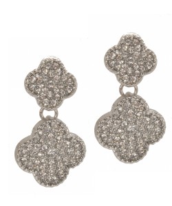 Pave Clover earring