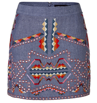 Antik Batik Embroidered Skirt