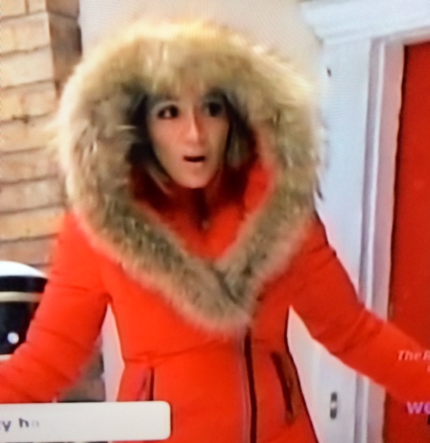 Melissa Gorga Red Fur Trim Coat by Mackage
