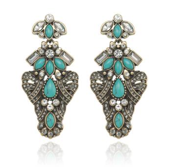 Turquoise and silver chandelier earrings
