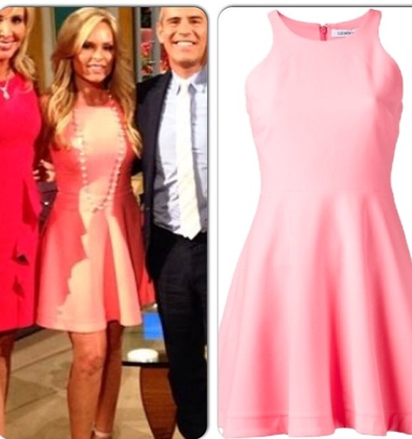 Elizabeth and James Magdelina Fit and Flare dress in Hot Coral
