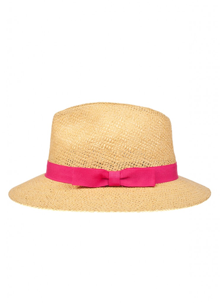 Pink Ribbon Straw Hat