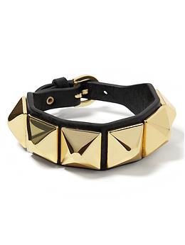Black and gold studded cuff
