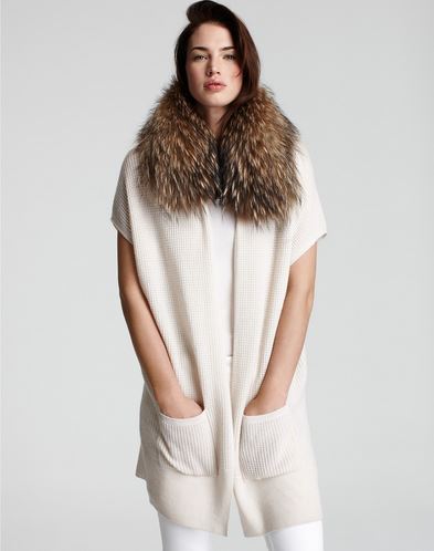 Alice and olivia deals izzy fur collar cardigan