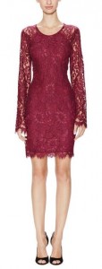 red floral longsleeve lace dress
