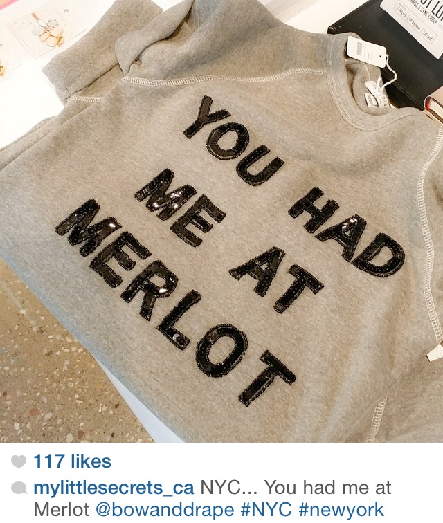 You Had Me at Merlot Short Sleeve Sweatshirt