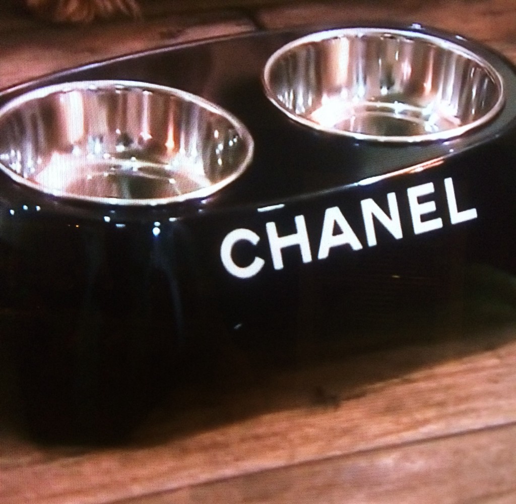 Chanel Dog Bowl