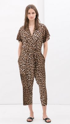 Zara leopard print jumpsuit seen on Stassi Schroeder