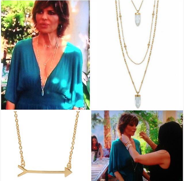 Lisa Rinna wearing Stella and Dot Necklaces