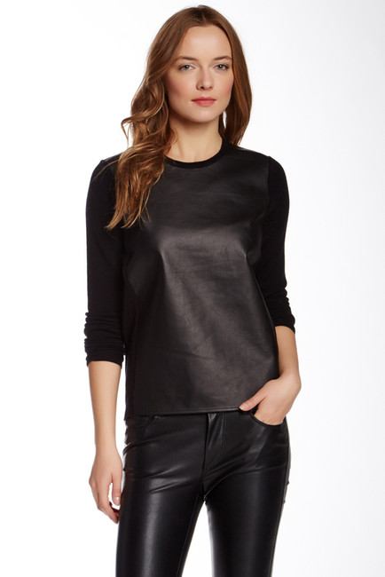 Cashmere blend leather sweater