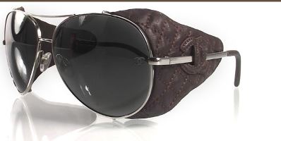Kyle Richards' Black Leather Side Sunglasses