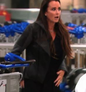 Kyle richards quilted hooded leather jacket