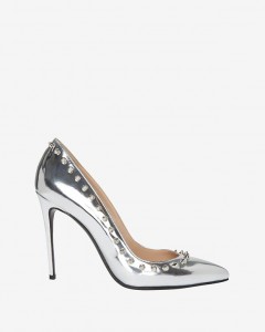 Barbara Bui Mirrored Spiked Leather Pump Intermix