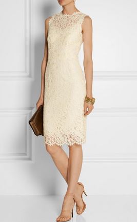 White lace sheath dress