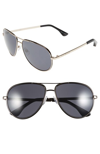 Black 59mm Aviator Sunglasses