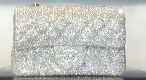 chanel crystal swarovski purse
