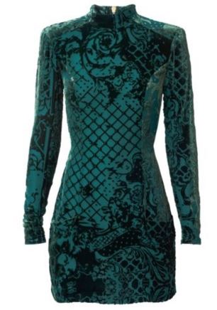 H & M x Balmain Silk Velvet Blended Dress