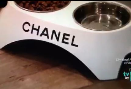 Kyle Richards Chanel Dog Bowl