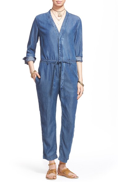 Free People Chambray Jumpsuit