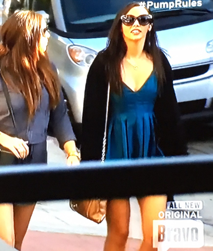Scheana Shay's Teal Pleated Romper