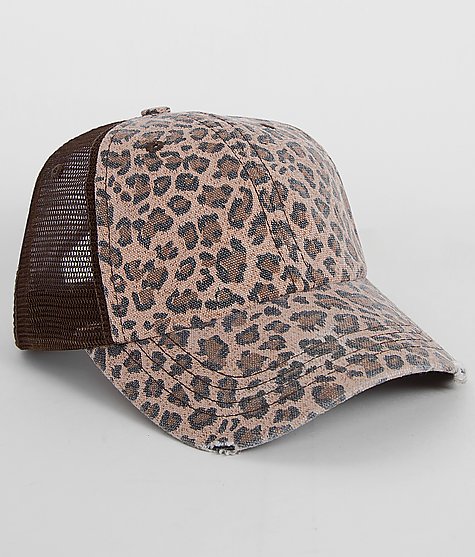 Oliver & Pique Leopard Trucker Hat