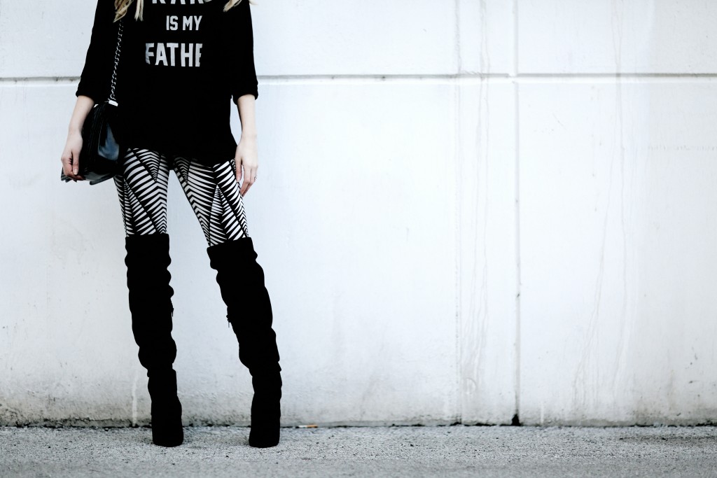 Lauren Loves Layering a Graphic Tee and Leggings