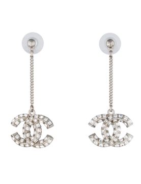 Chanel Crystal Drop Earrings