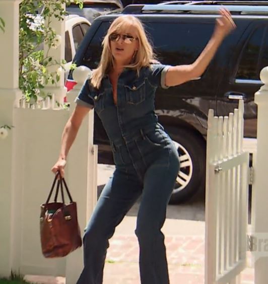 Eileen Davidson's Denim Jumpsuit