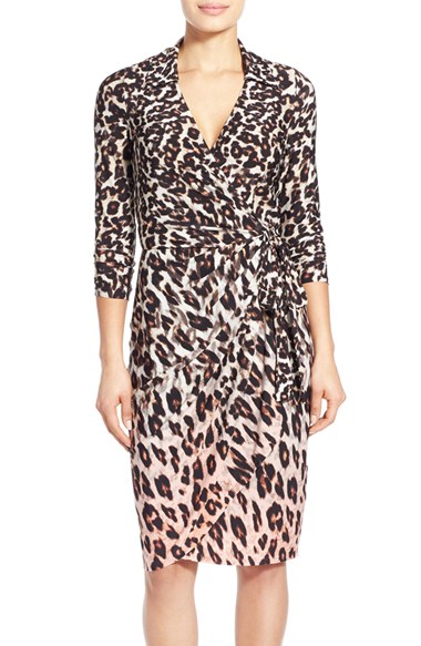 Maggie London Leopard Print Wrap Dress Nordstrom