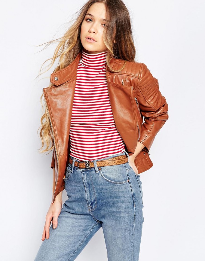 ASOS Quilted Leather Jacket
