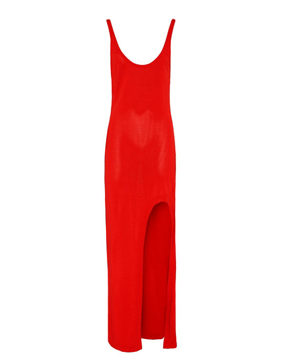 Chrissy Tiegan's Red Slit Maxi Dress on WWHL