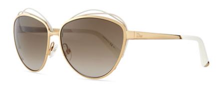 Erika Girardi Gold & White Sunglasses