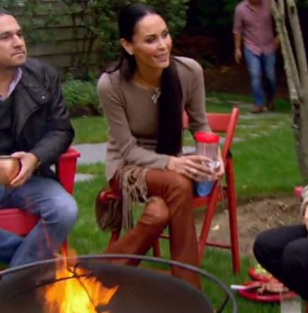 Jules Wainstein's Cognac Flared Leather Pants
