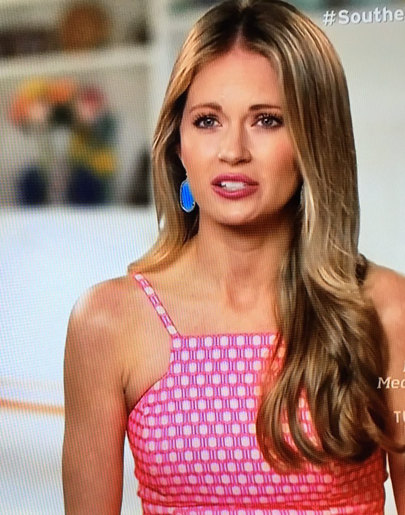 Cameran Eubanks wearing the Pink Lilly Pulitzer Costello Halter Top
