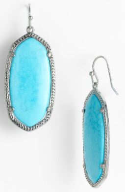 Kendra Scott Elle Turquoise and Silver Earrings