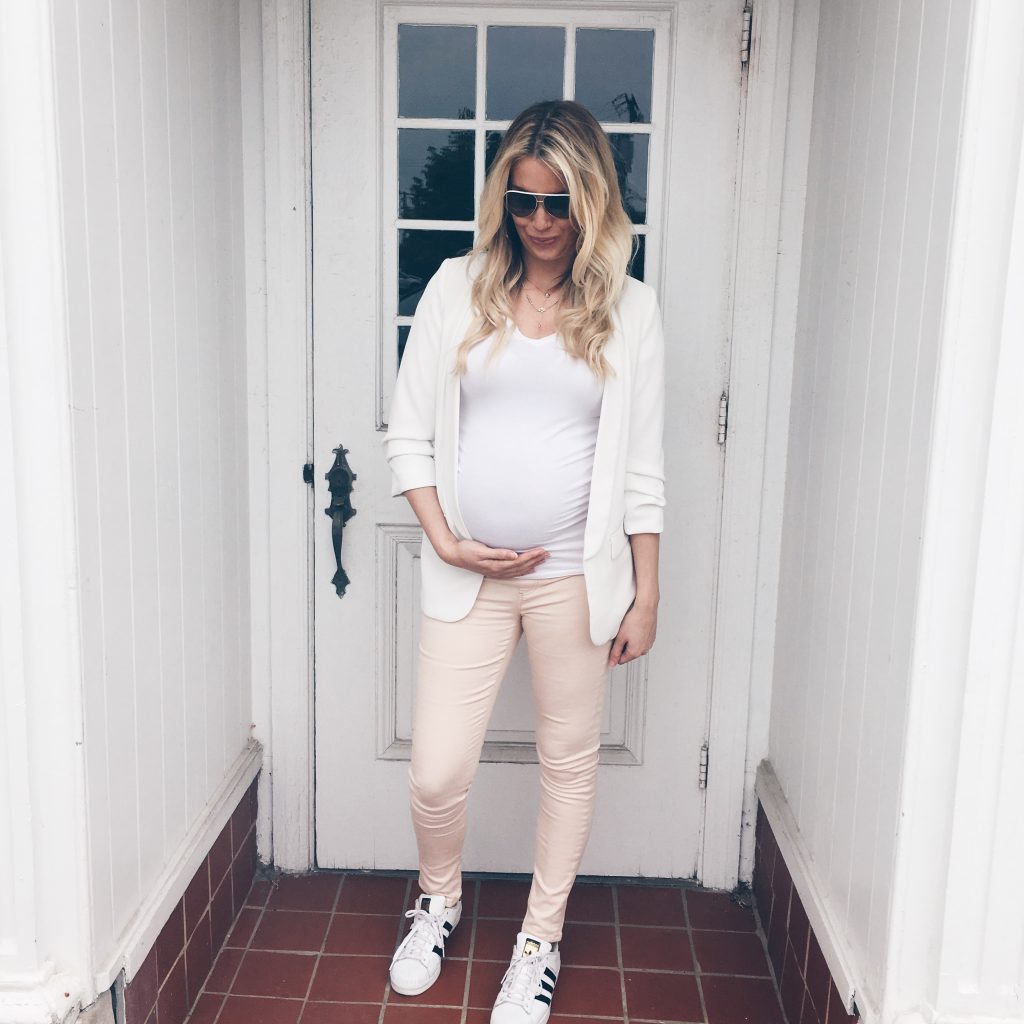 Pale pink pastel maternity Jeans