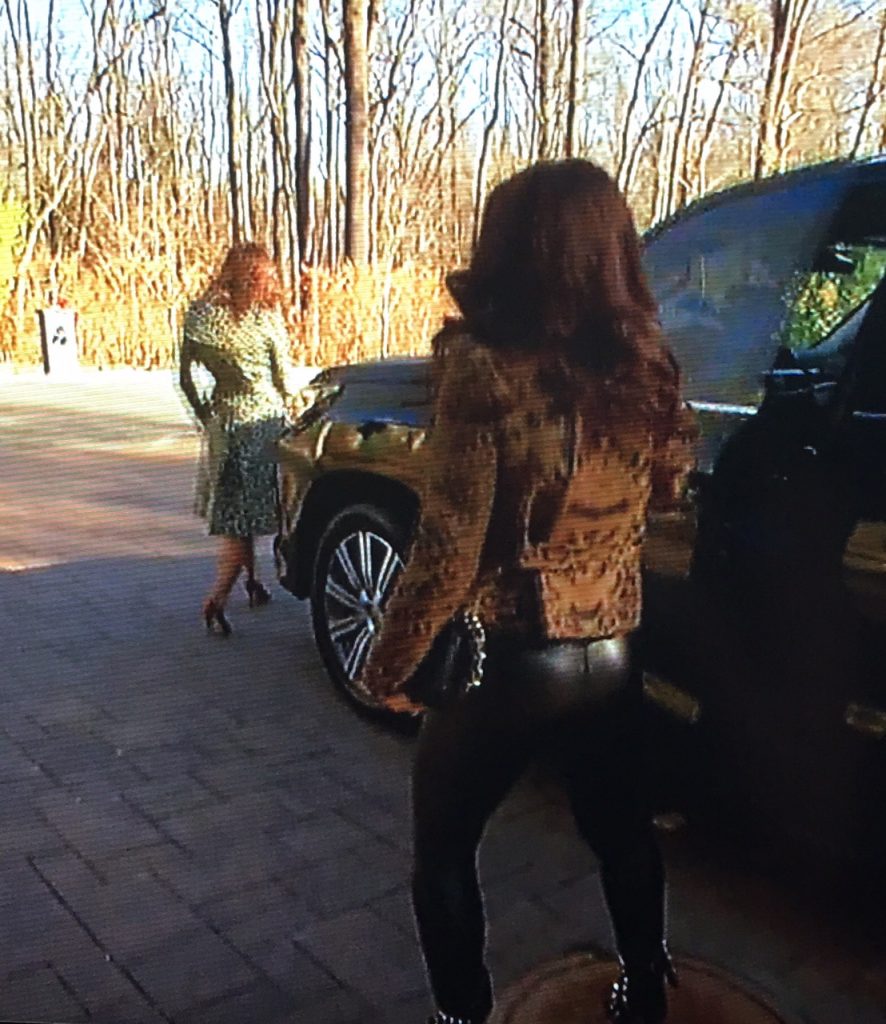 Teresa Giudice's Black Studded Bow Ankle Boots by Valentino