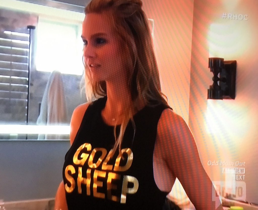 Meghan Edmonds' Gold Sheep Shirt