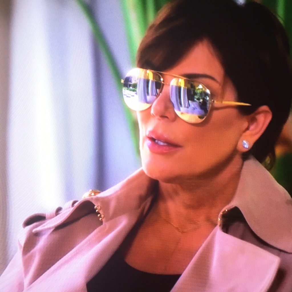 Kris Jenner Gold and Silver Sunglasses