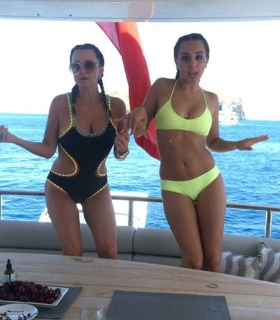 Kyle Richards Kiini Cut Out Bathing Suit