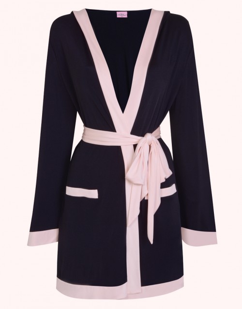 Carole Radziwill's Agent Provocateur Maria Cover Up Robe in Black and Pink