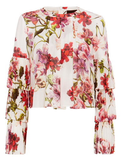 Exclusive for Intermix Alberta Floral Ruffle Sleeve Blouse