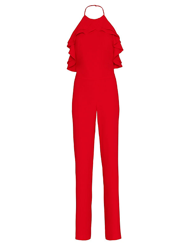 Exclusive for Intermix Peoria Red Ruffle Jumpsuit